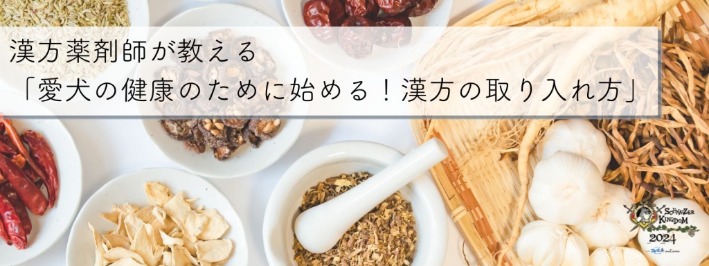 漢方薬剤師が教える 「愛犬の健康のために始める！漢方の取り入れ方」